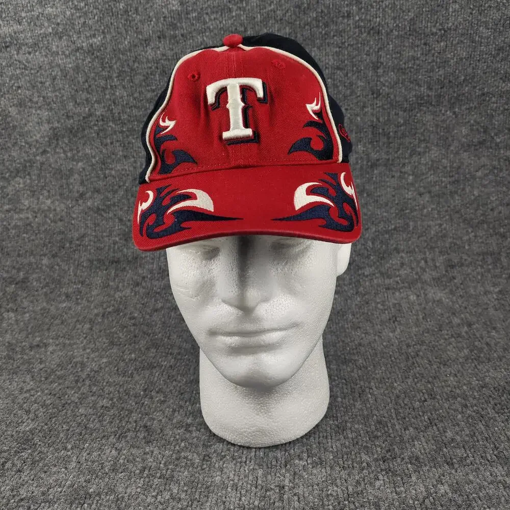 Texas Rangers Hat Cap Strap Back Youth Boys One Size Red MLB Baseball New Era